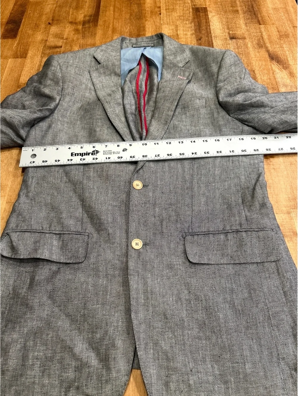 PINK Gray Linen Blend Men's Sport Coat Blazer Size M